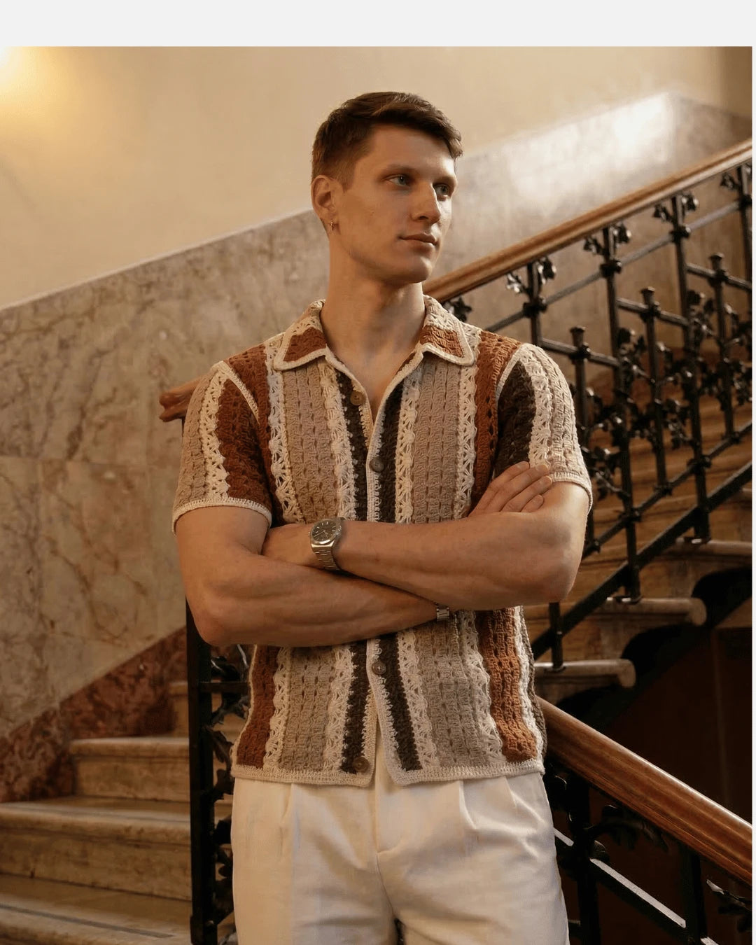 Terra Knit Shirt - Squalo Roma, image 2 of 3