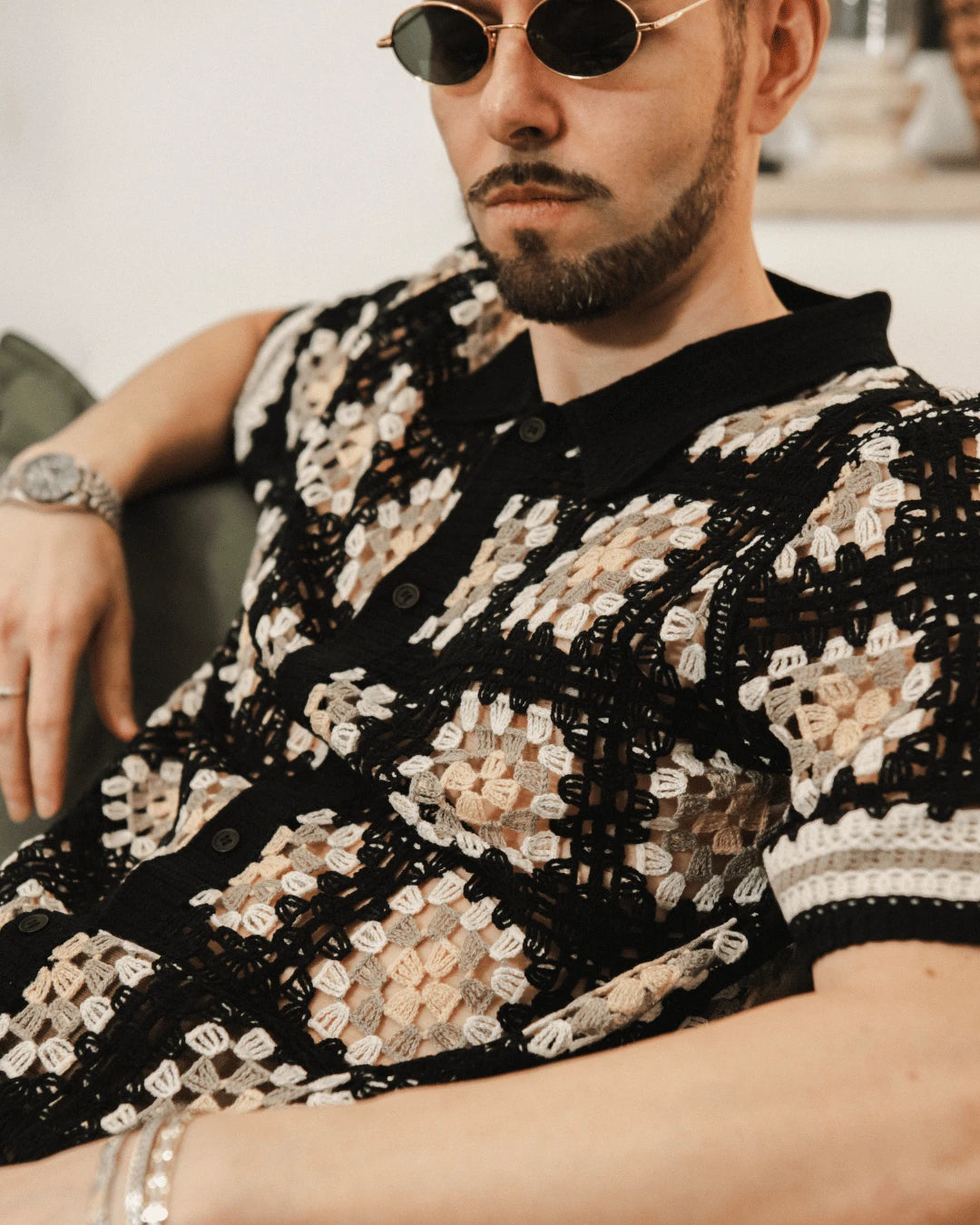 Notte Knit Shirt - Squalo Roma, image 2 of 3