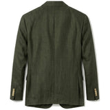 Linen Blazer - Olive view 3