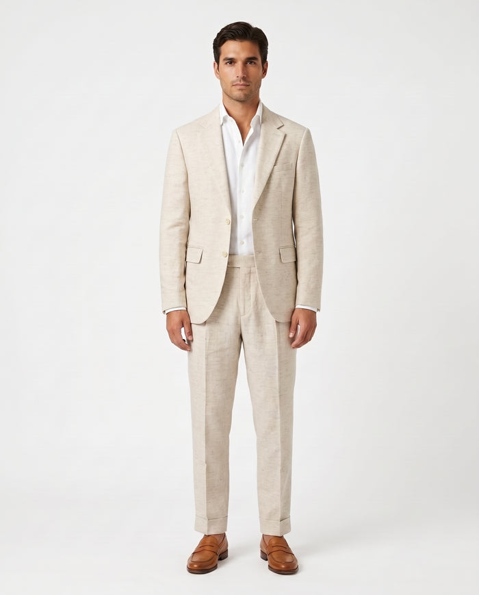 Linen Blazer, Natural