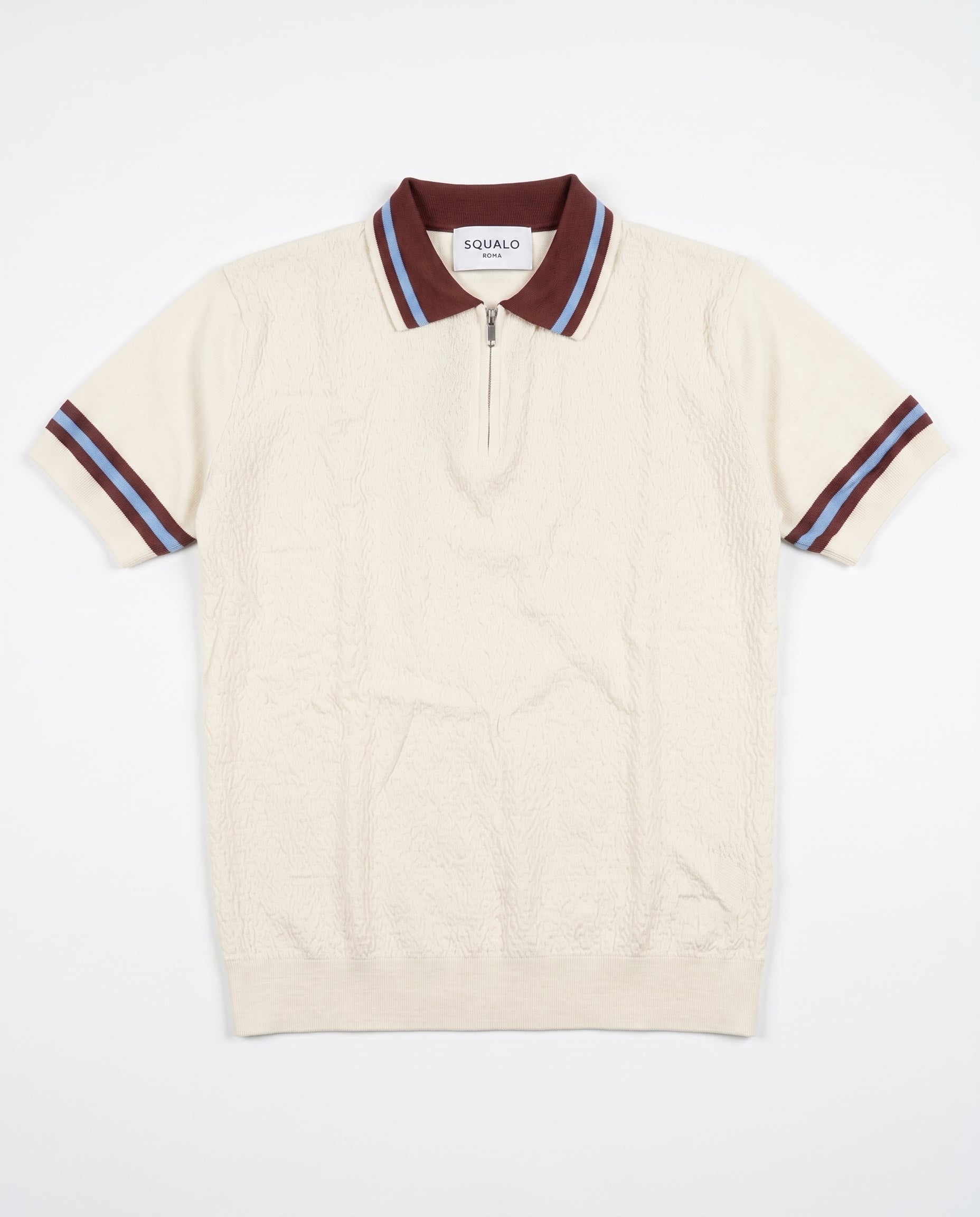 Gebreide poloshirt met structuur