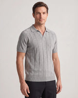 Ribbed Knit Polo, Grey view 2