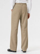Wide-Leg Trousers, Beige view 3