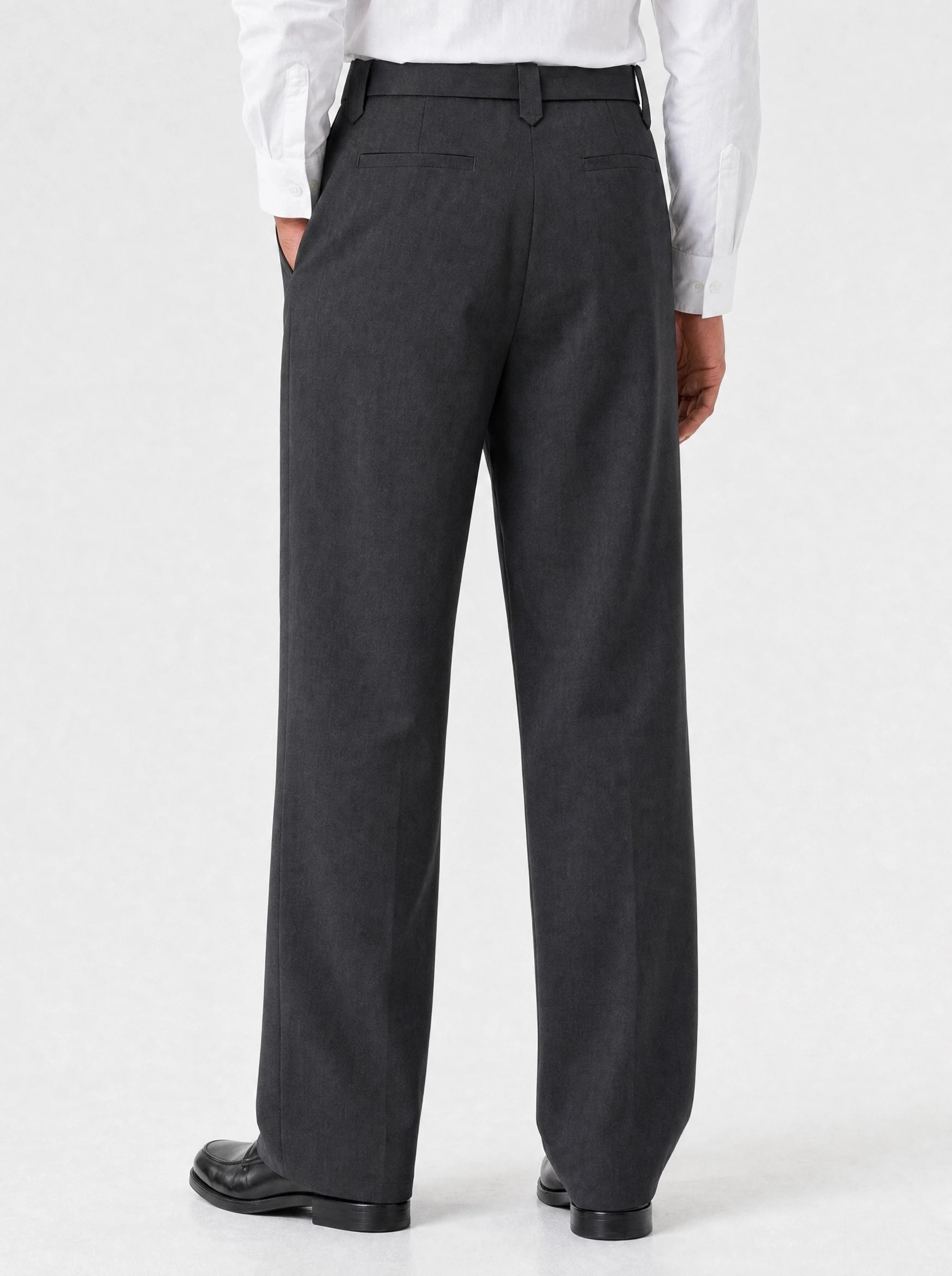 Wide-Leg Trousers, Charcoal