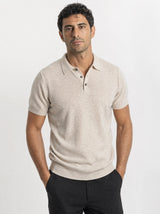 Classic Knit Polo, Beige view 1
