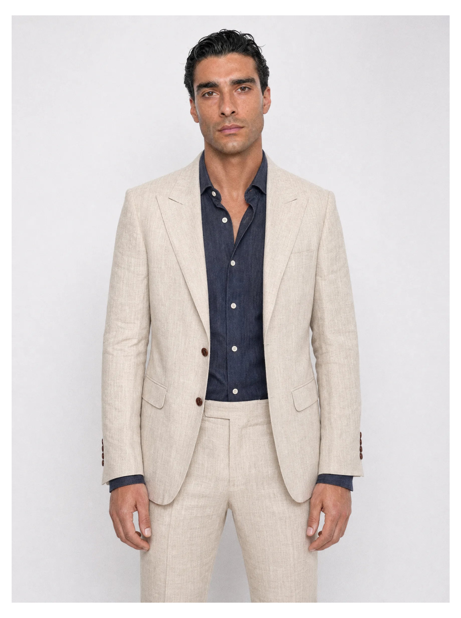 Linen Blazer, Natural