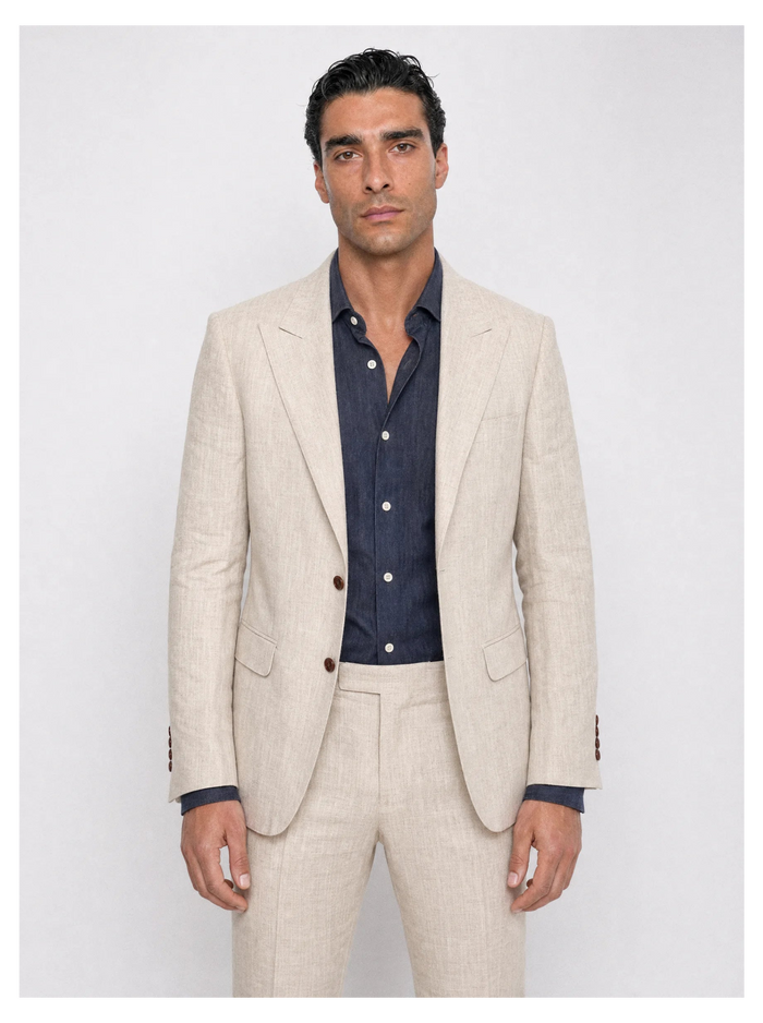 Linen Blazer, Natural
