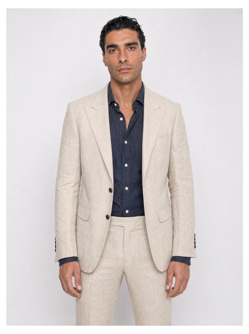 Linen Blazer, Natural