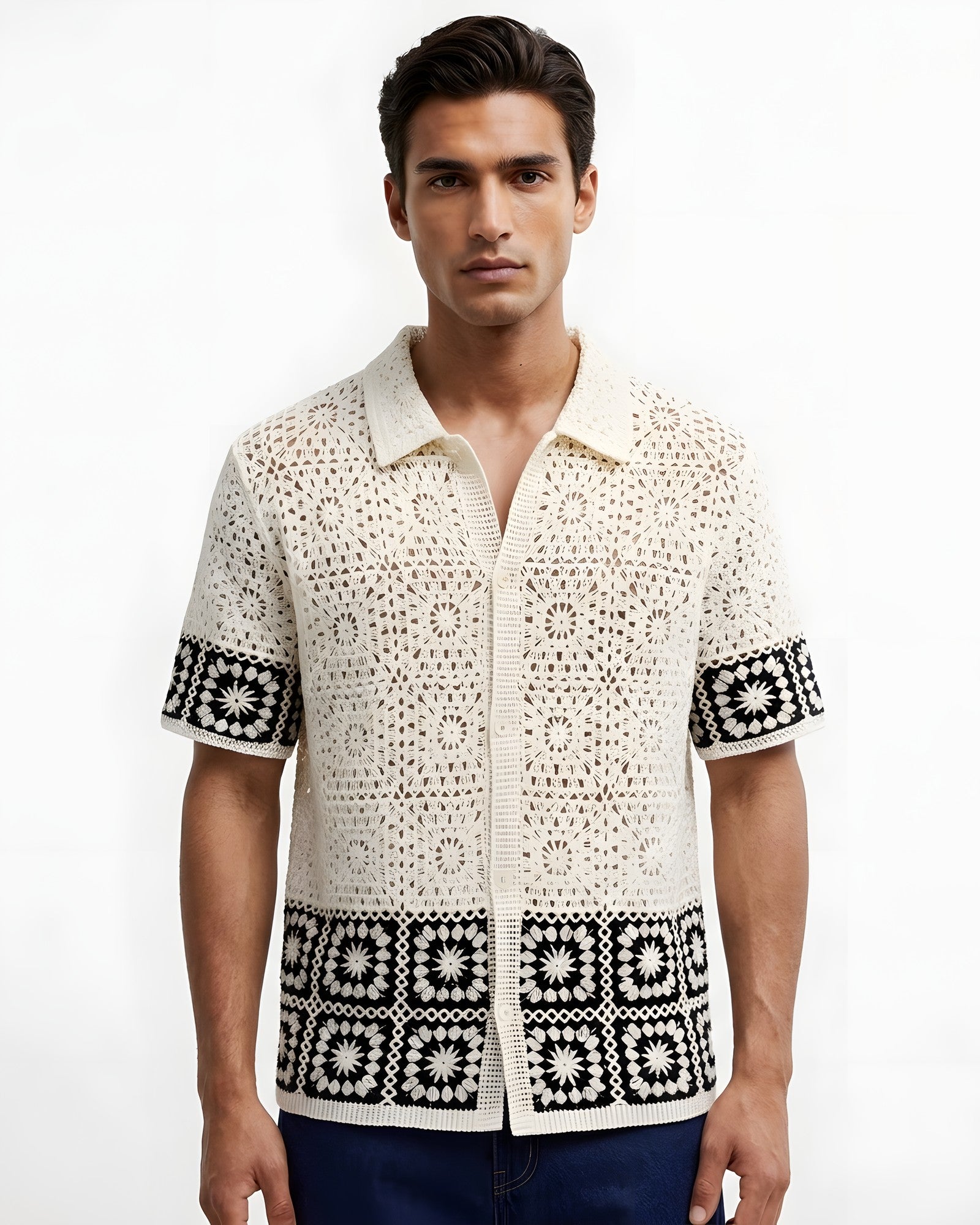 Ostuni Pointelle Crochet Shirt