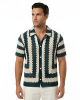 Liguria Open-Knit Stripe Shirt view 2