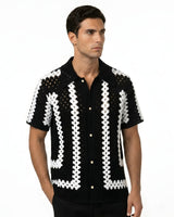 Murano Open-Weave Crochet Shirt view 2