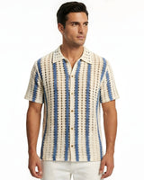 Sardegna Striped Open-Knit Shirt view 2