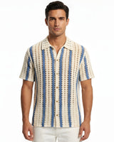 Sardegna Striped Open-Knit Shirt view 1