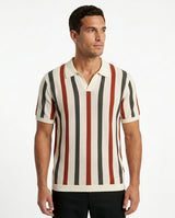 Vertical Stripe Knit Polo view 3
