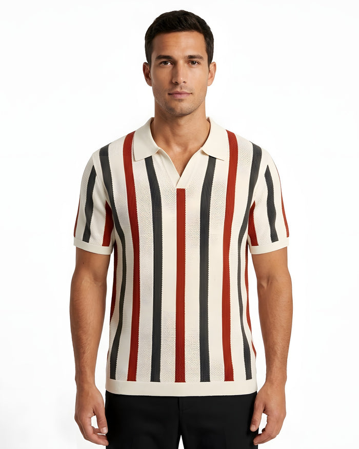 Portofino Striped Knit Polo