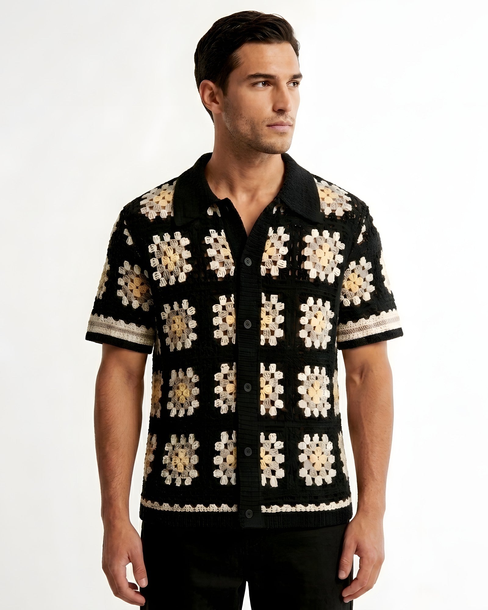 Ravello Granny-Square Crochet Shirt