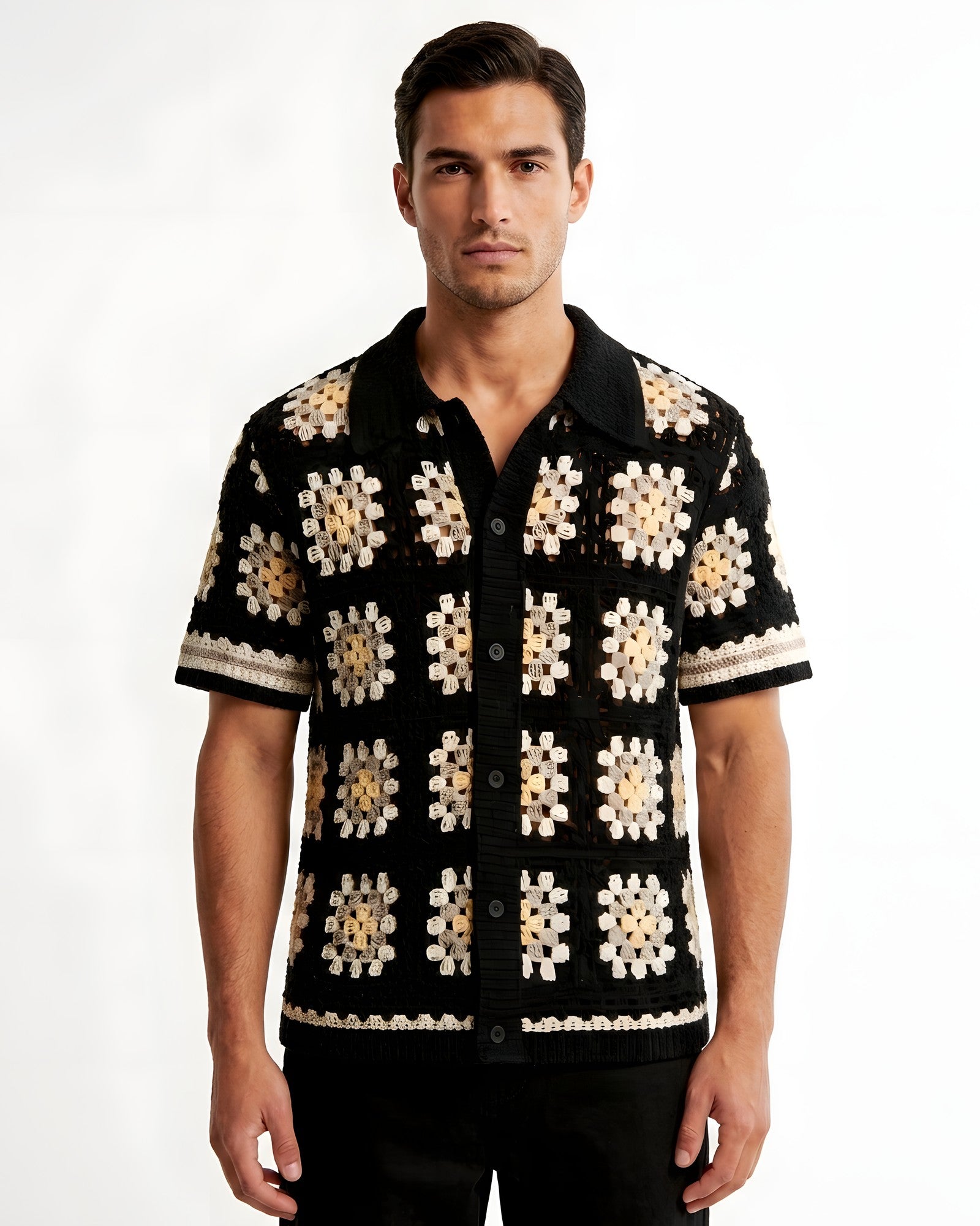 Ravello Granny-Square Crochet Shirt