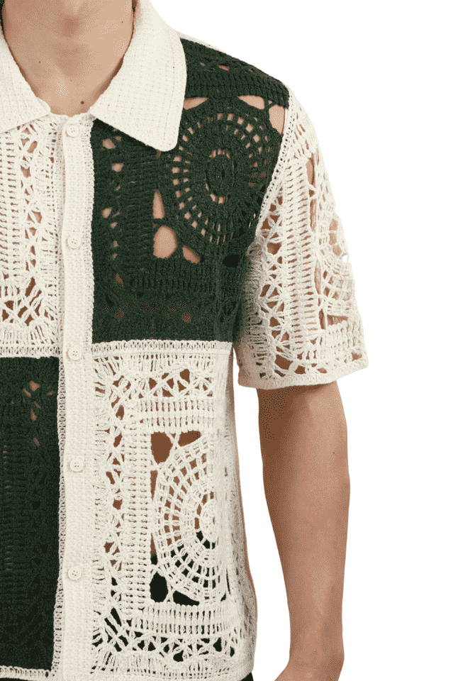 Mosaic Verde Knit Shirt