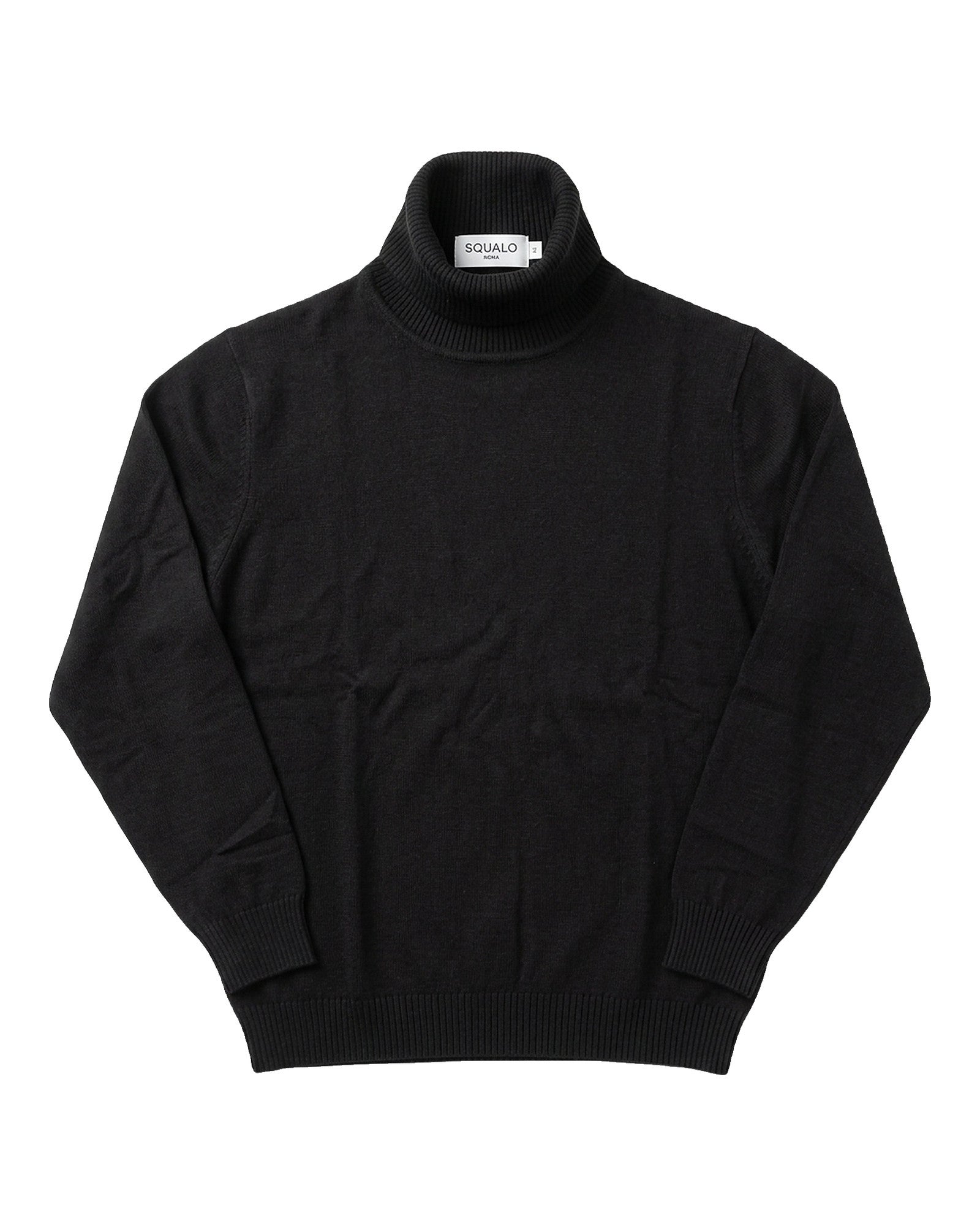 Milano Fine-Gauge Knit Turtleneck - Black