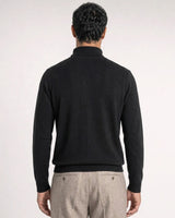 Milano Fine-Gauge Knit Turtleneck - Black view 3