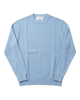 Verona Ribbed Mid-Weight Knit Crew - Powder Blue view 4
