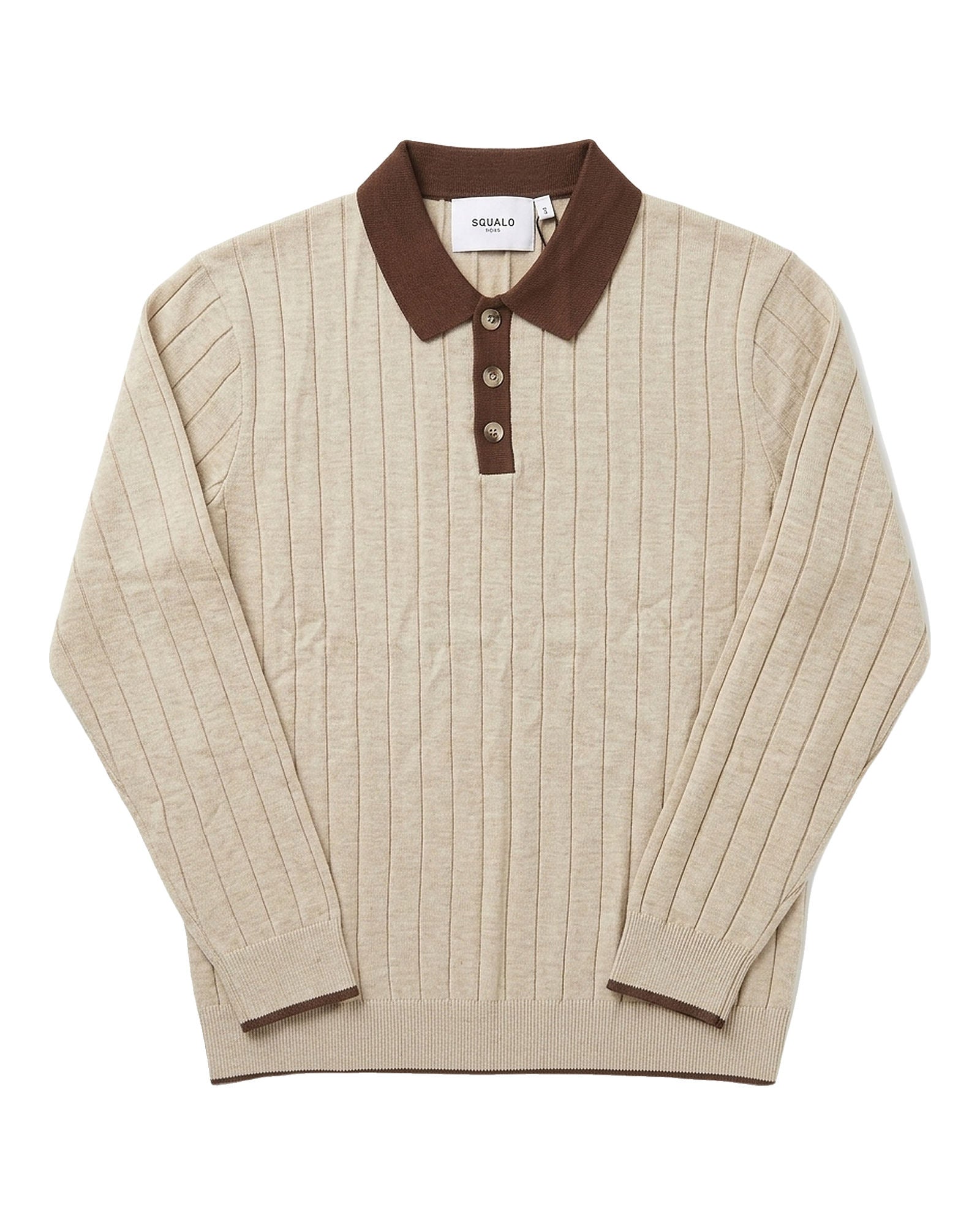 Portofino Tipped Contrast-Collar Knit Polo - Cream