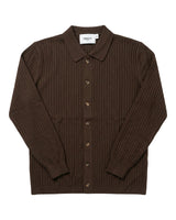 Bellagio Ribbed Button-Front Knit Cardigan - Espresso view 4