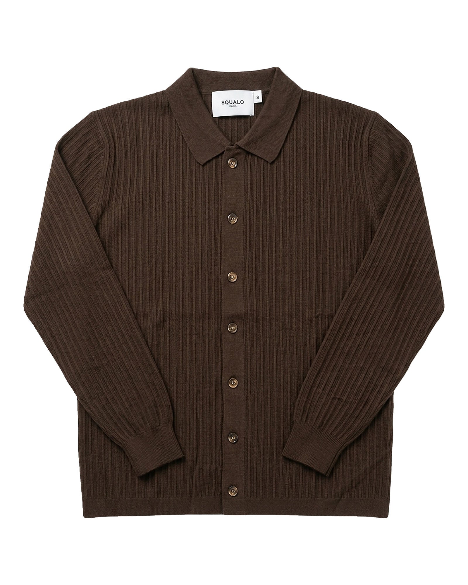 Bellagio Ribbed Button-Front Knit Cardigan - Espresso
