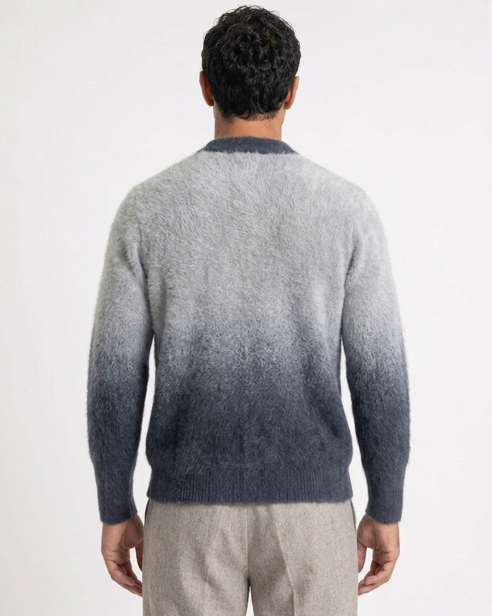 Cortina Brushed Ombre Knit Cardigan - Charcoal