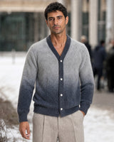 Cortina Brushed Ombre Knit Cardigan - Charcoal view 2
