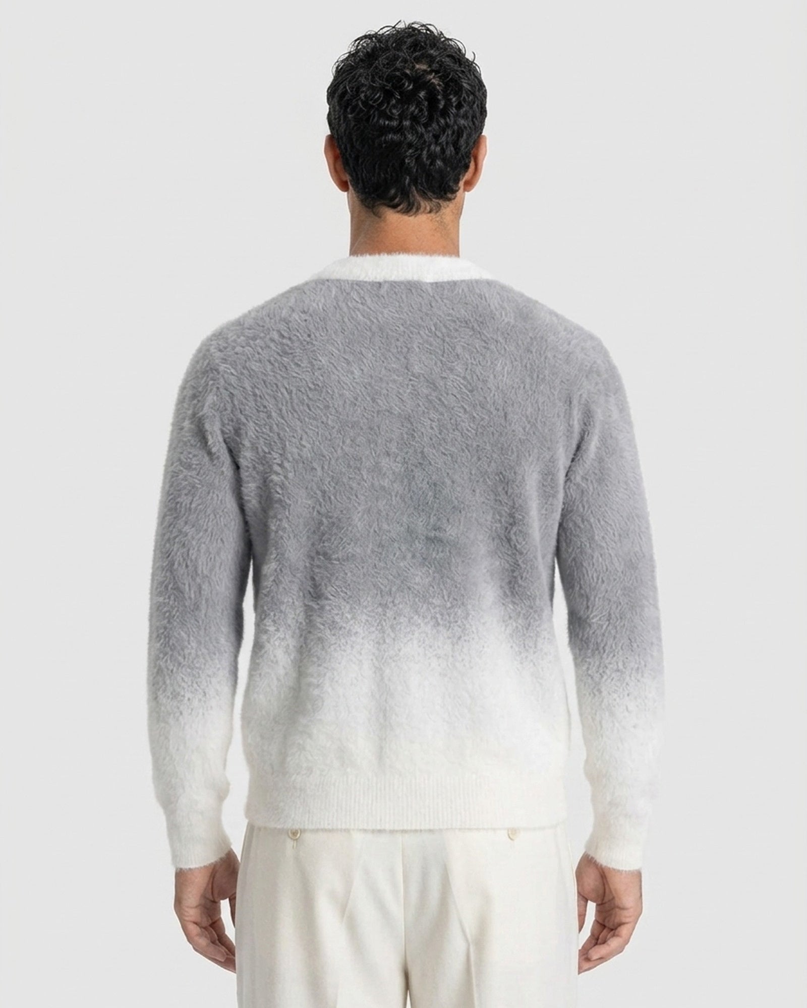 Cortina Brushed Ombre Knit Cardigan - Grey