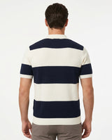 Block Stripe Zip Polo view 3