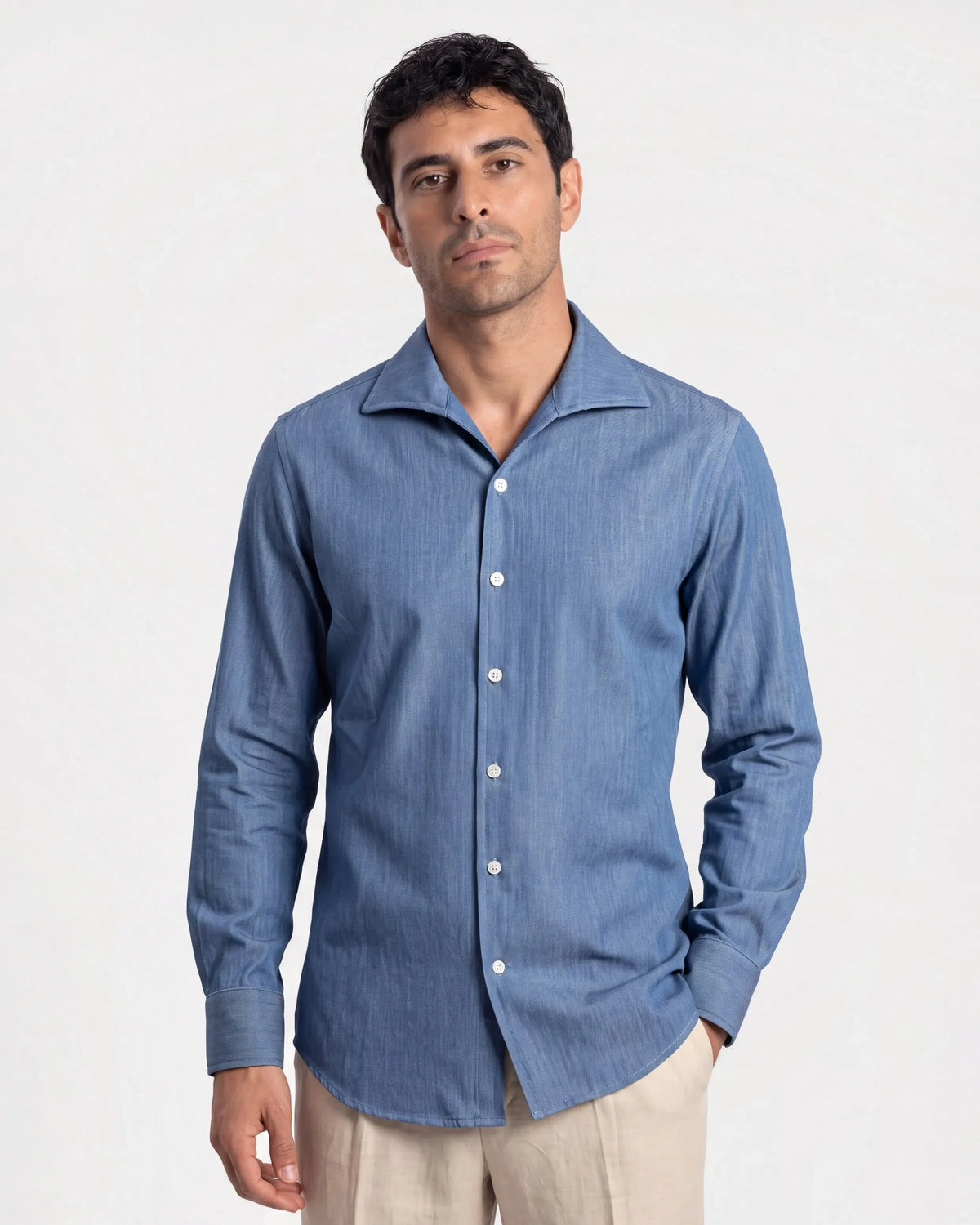 Chambray Shirt, Light Blue