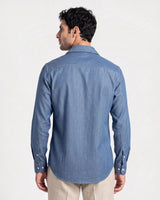 Chambray Shirt, Light Blue view 4
