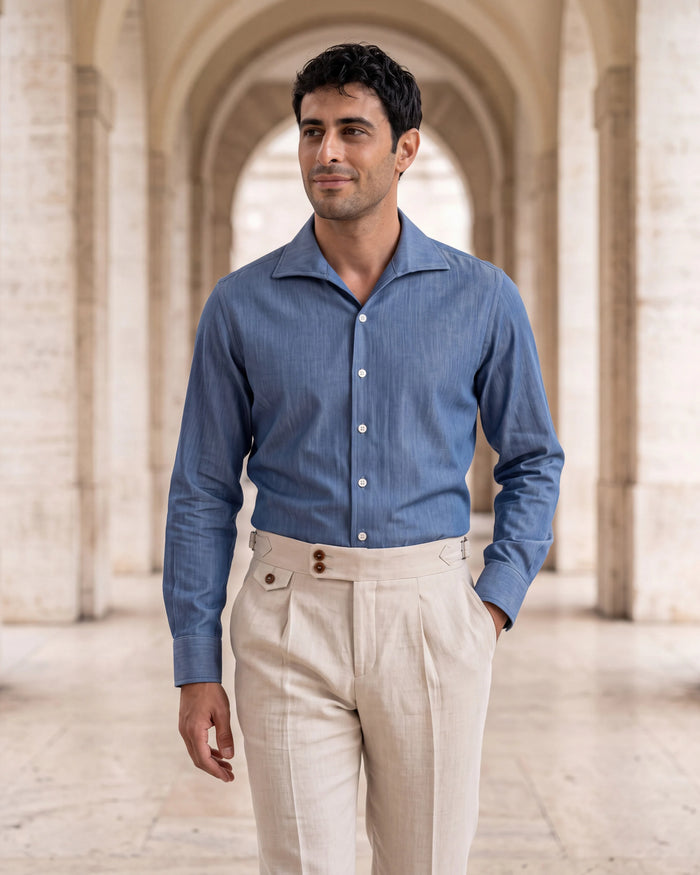 Chambray Shirt, Light Blue