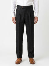 Linen Gurkha Trouser - Charcoal view 1