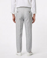 Linen Gurkha Trouser - Light Grey view 2