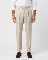 Linen Gurkha Trouser - Sand view 1