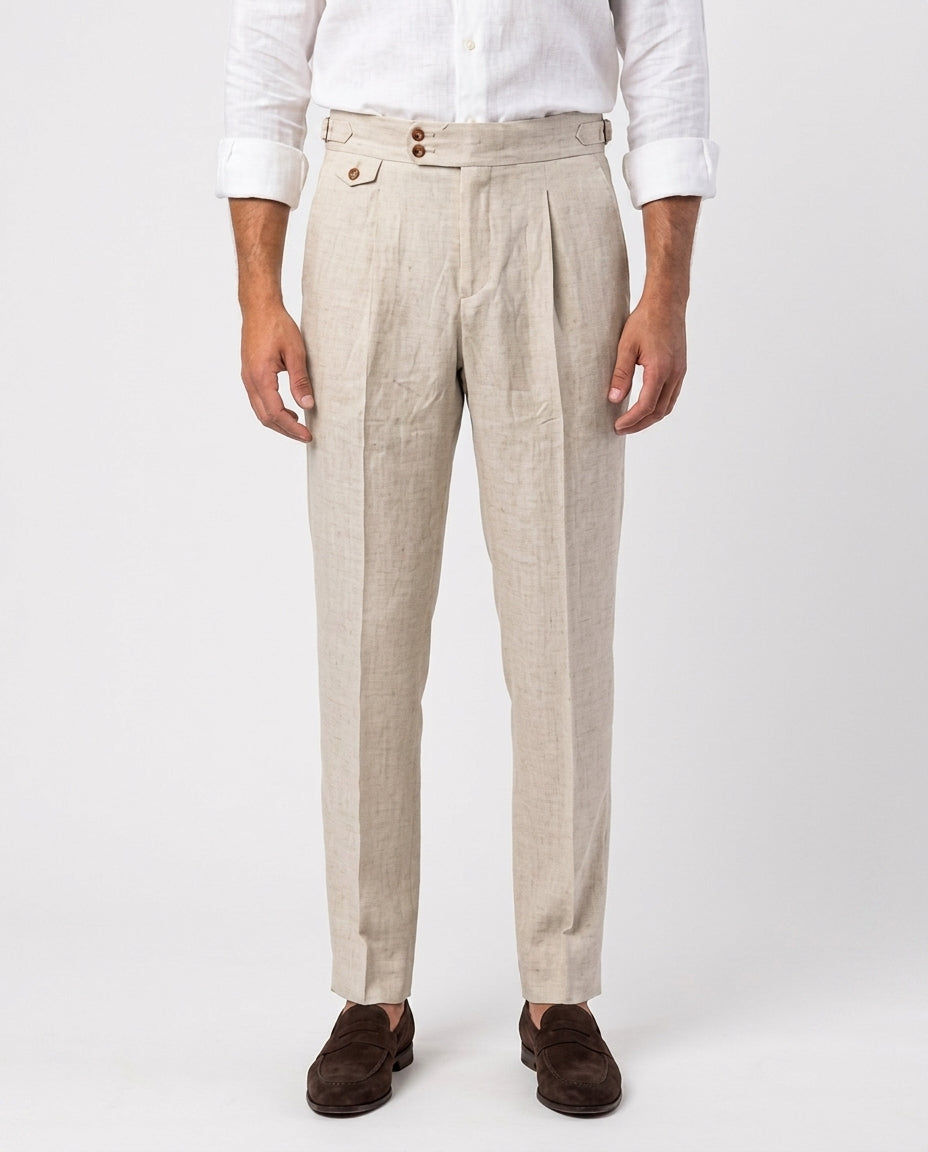 Linen Gurkha Trouser - Sand