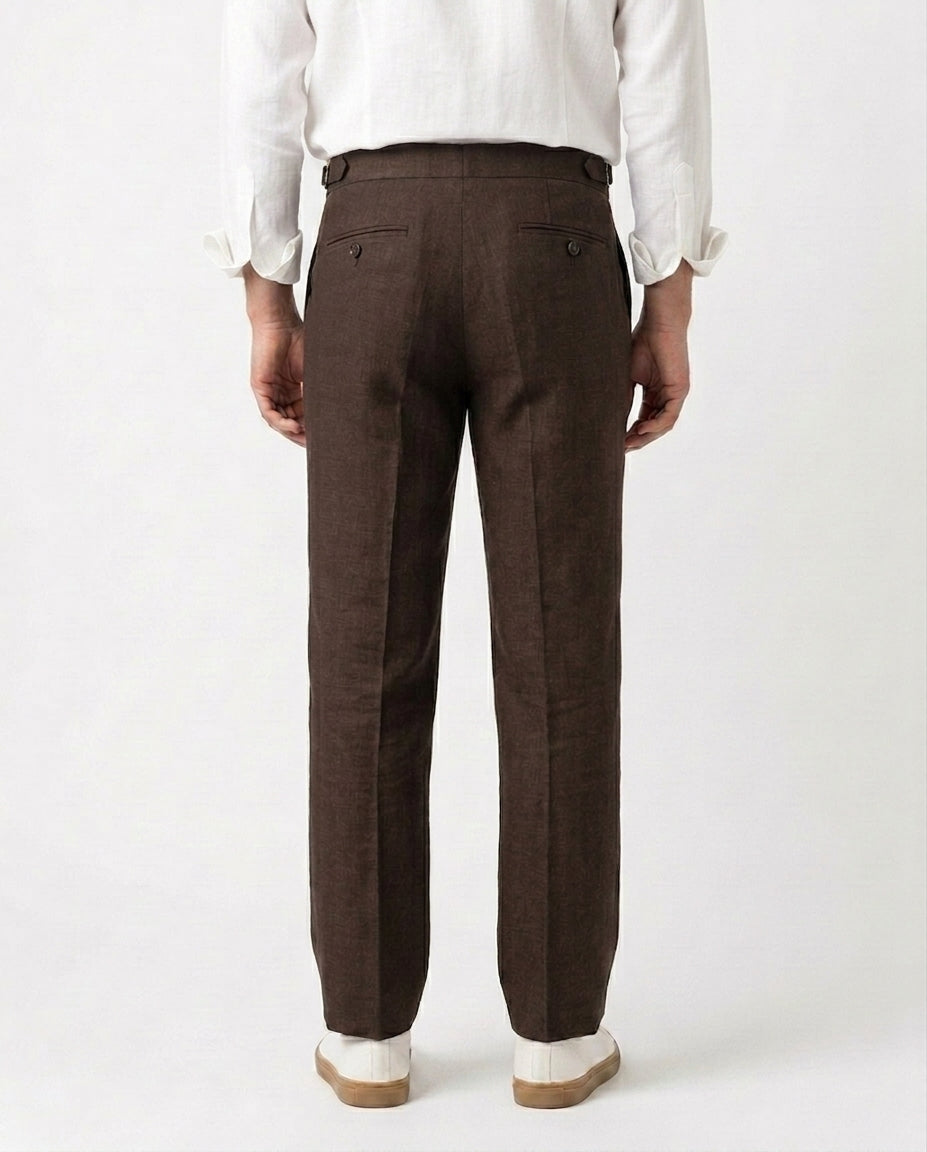 Linen Gurkha Trouser - Brown
