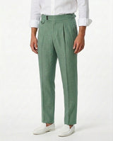 Linen Gurkha Trouser - Sage view 3