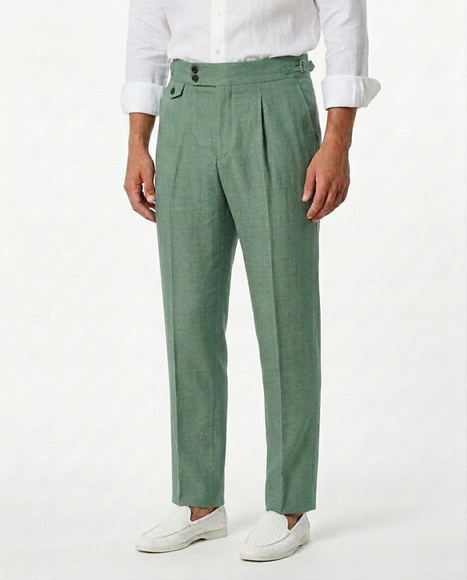 Linen Gurkha Trouser - Sage