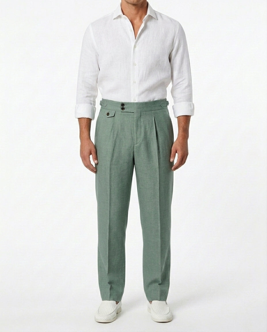 Linen Gurkha Trouser - Sage