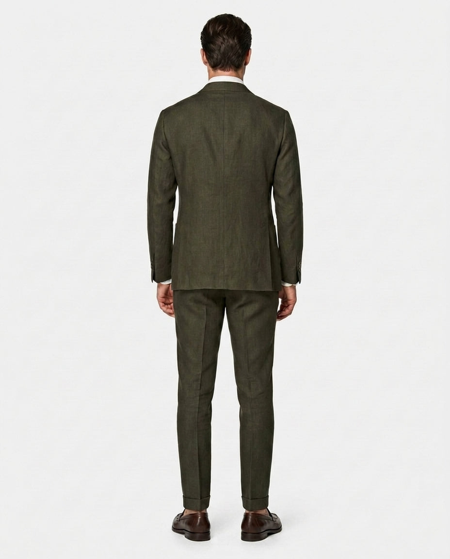 Linen Blazer - Olive