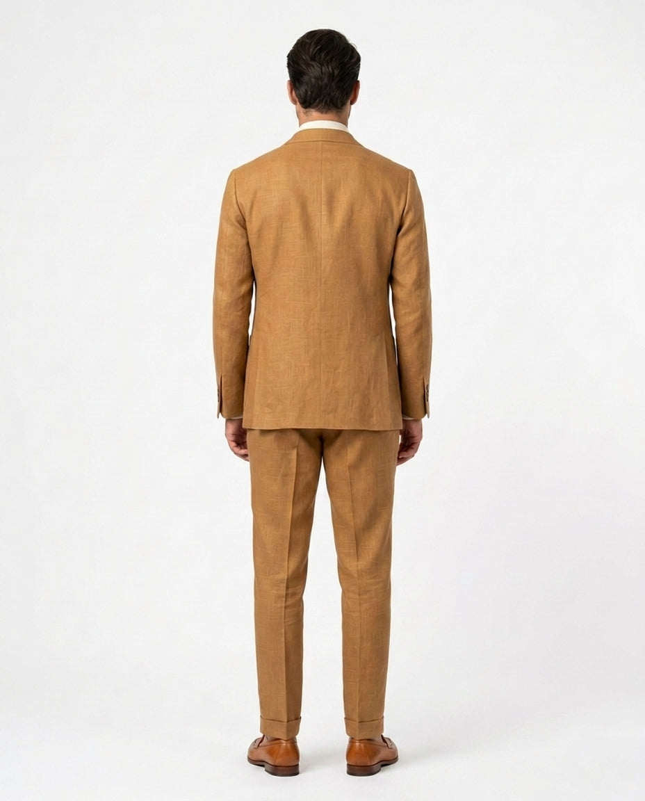 Linen Blazer - Cognac