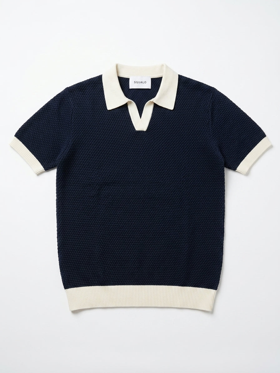 Marina Textured Knit Polo