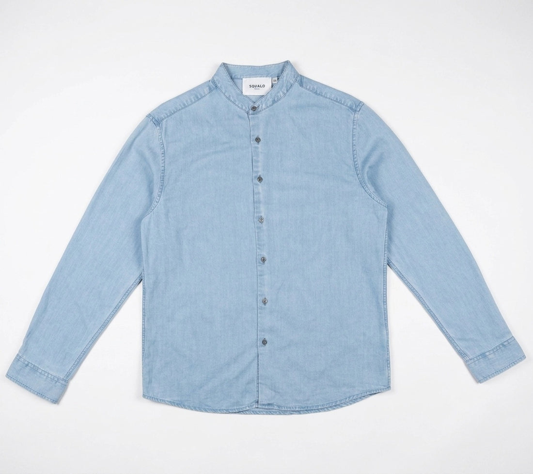 Mandarin Denim Shirt