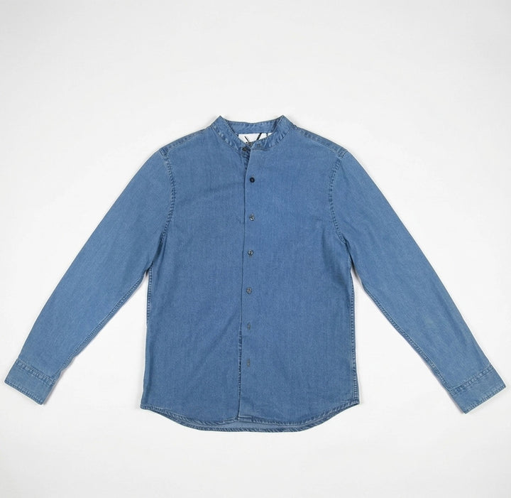 Mandarin Denim Shirt