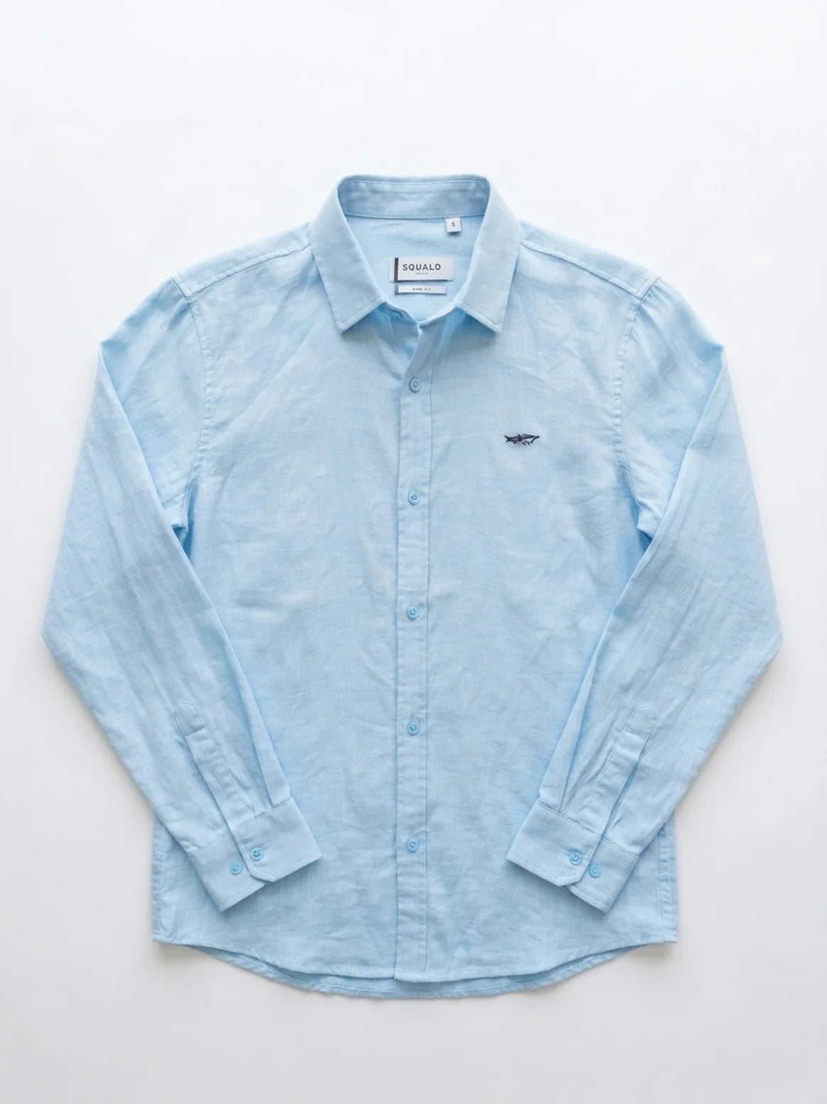 Linen Long Sleeve Shirt - Sky Blue