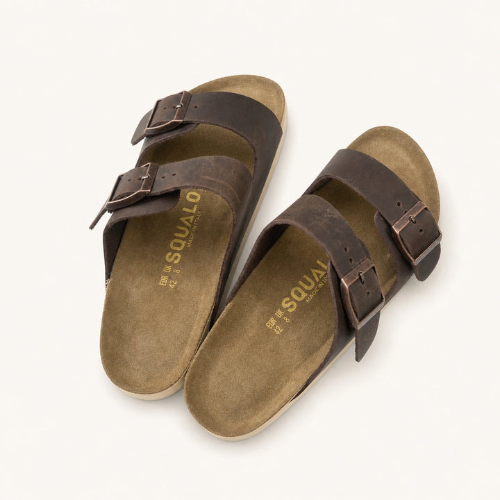 Amalfi Double Strap Oiled Leather Sandal 2.0 - Brown